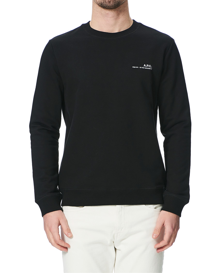 Herre | Trøjer | A.P.C. | Item Crew Neck Sweatshirt Black