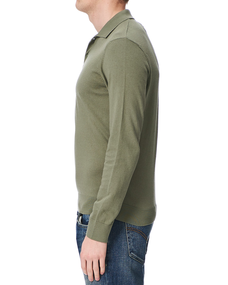 Herre | Trøjer | A.P.C. | Cotton/Cashmere Knitted Polo Sage
