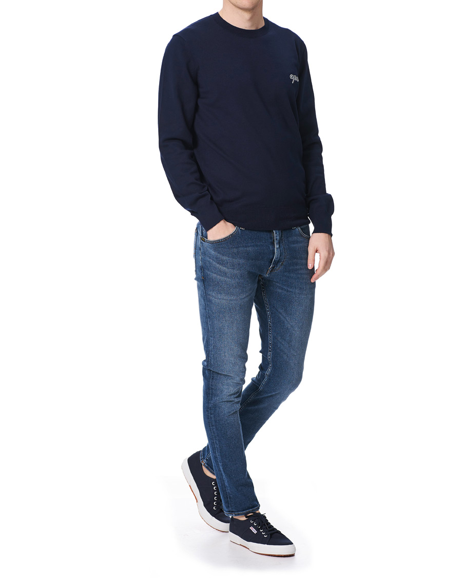 Herre | Trøjer | A.P.C. | Otis Logo Crew Neck Sweater Navy