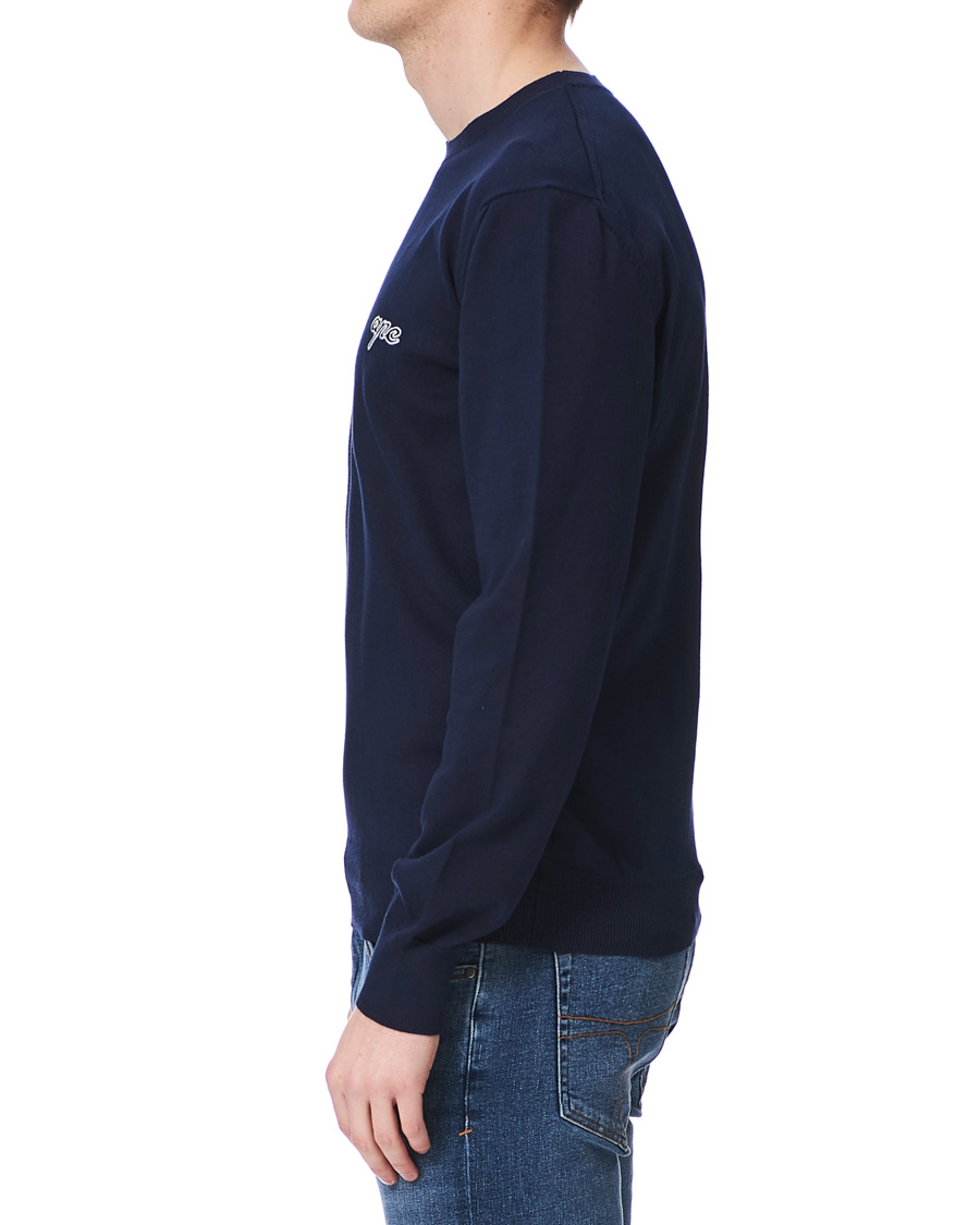 Herre | Trøjer | A.P.C. | Otis Logo Crew Neck Sweater Navy