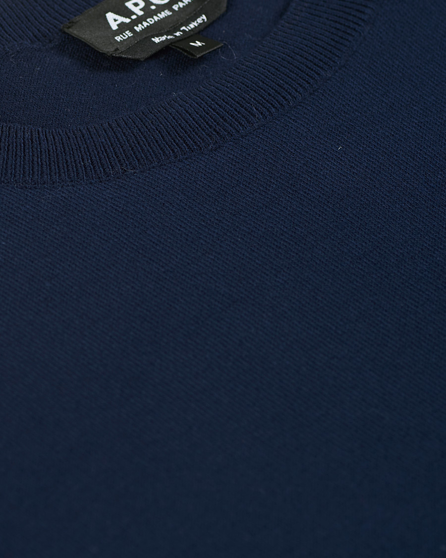Herre | Trøjer | A.P.C. | Otis Logo Crew Neck Sweater Navy
