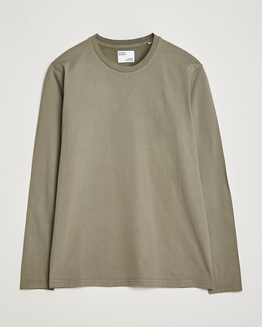 Herre | T-Shirts | Colorful Standard | Classic Organic Long Sleeve T-shirt Dusty Olive