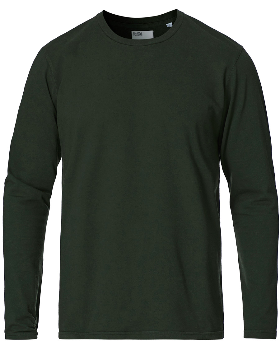 Herre | T-Shirts | Colorful Standard | Classic Organic Long Sleeve T-shirt Hunter Green