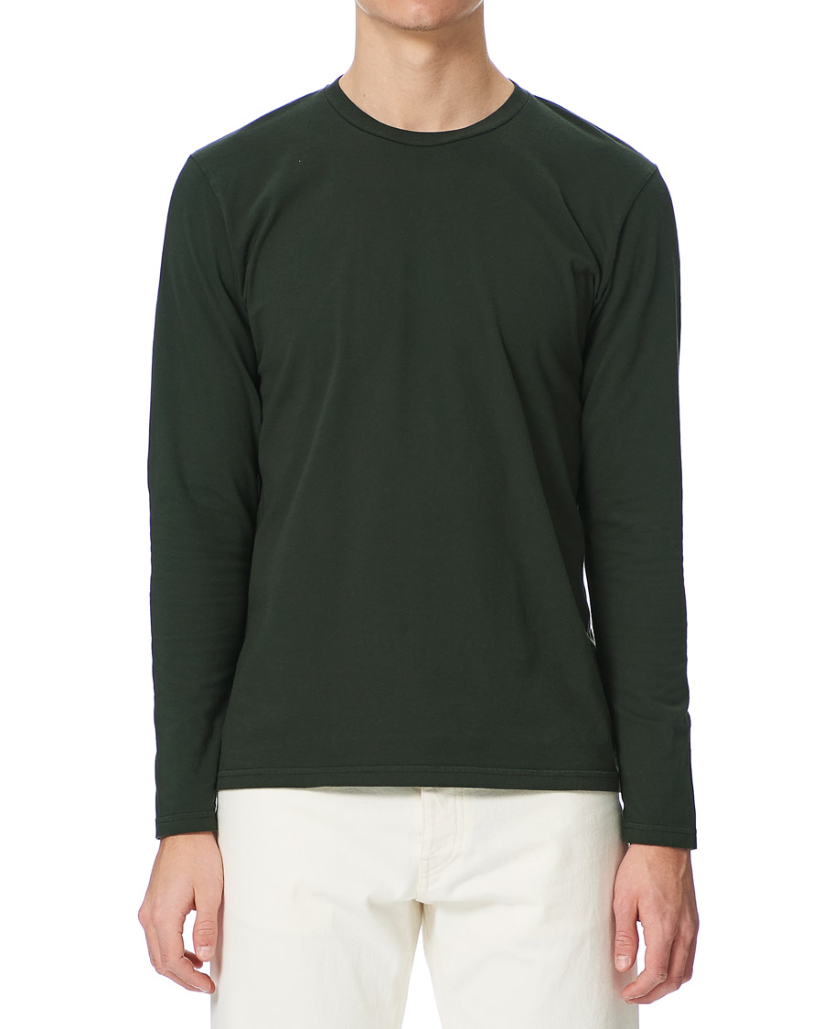 Herre | T-Shirts | Colorful Standard | Classic Organic Long Sleeve T-shirt Hunter Green