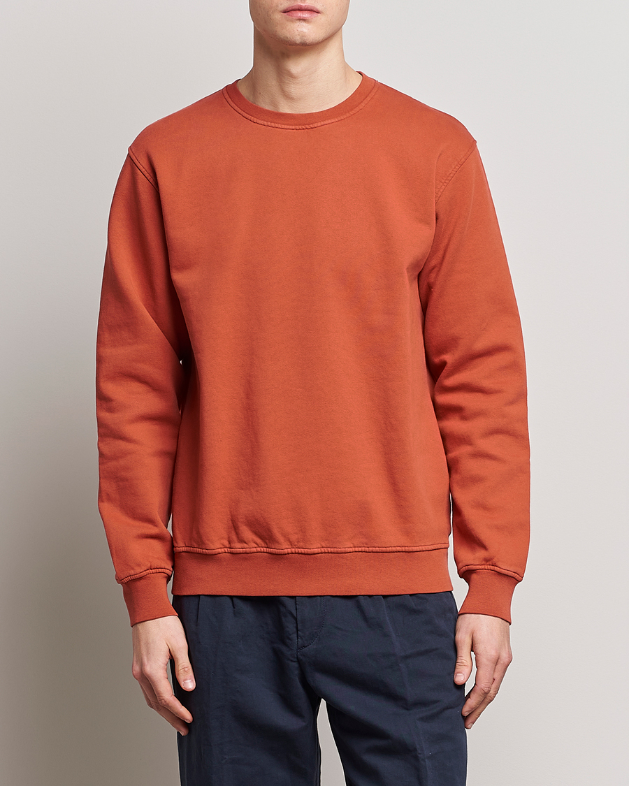 Men |  | Colorful Standard | Classic Organic Crew Neck Sweat Dark Amber