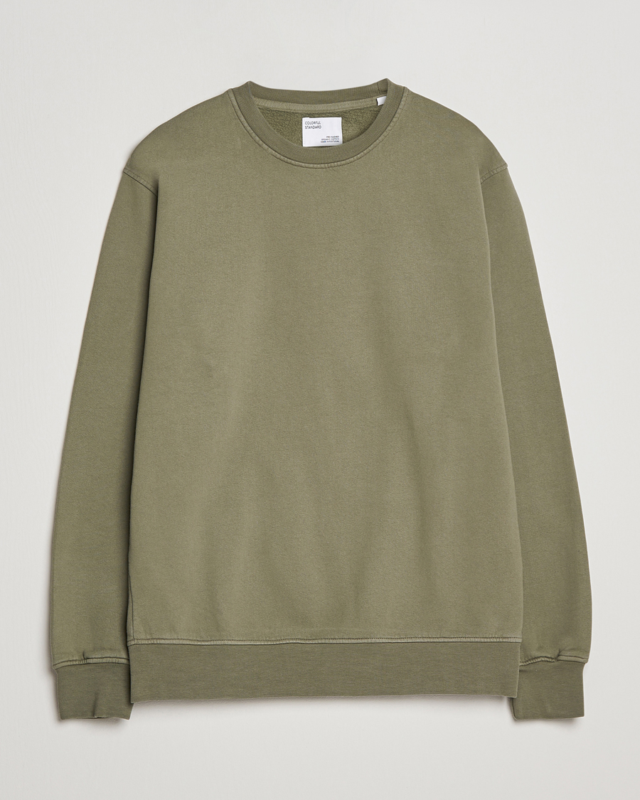 Herre | For et mere bæredygtigt valg | Colorful Standard | Classic Organic Crew Neck Sweat Dusty Olive