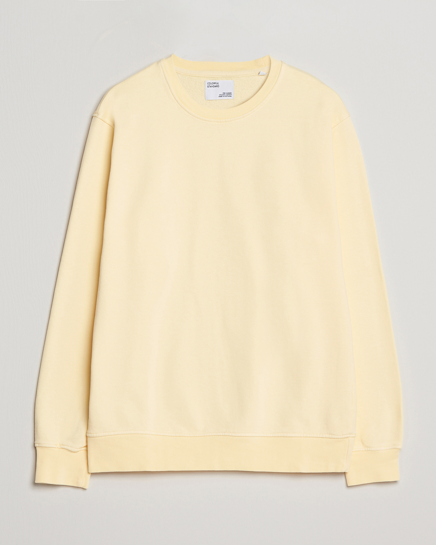 Herre | Gaver til særlige lejligheder | Colorful Standard | Classic Organic Crew Neck Sweat Soft Yellow