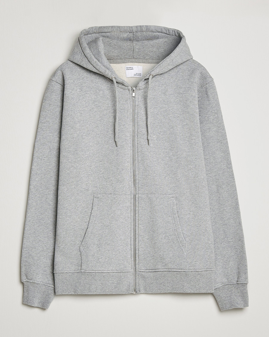 Herre | Gaver til særlige lejligheder | Colorful Standard | Classic Organic Full Zip Hood Heather Grey