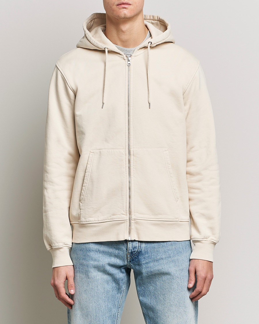 Herre | Tøj | Colorful Standard | Classic Organic Full Zip Hood Ivory White