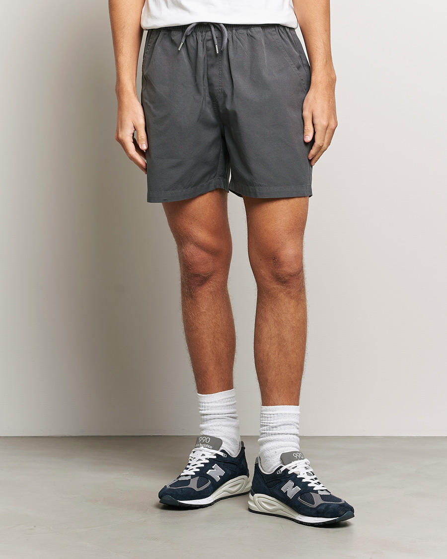 Herr | Drawstringshorts | Colorful Standard | Classic Organic Twill Drawstring Shorts Lava Grey