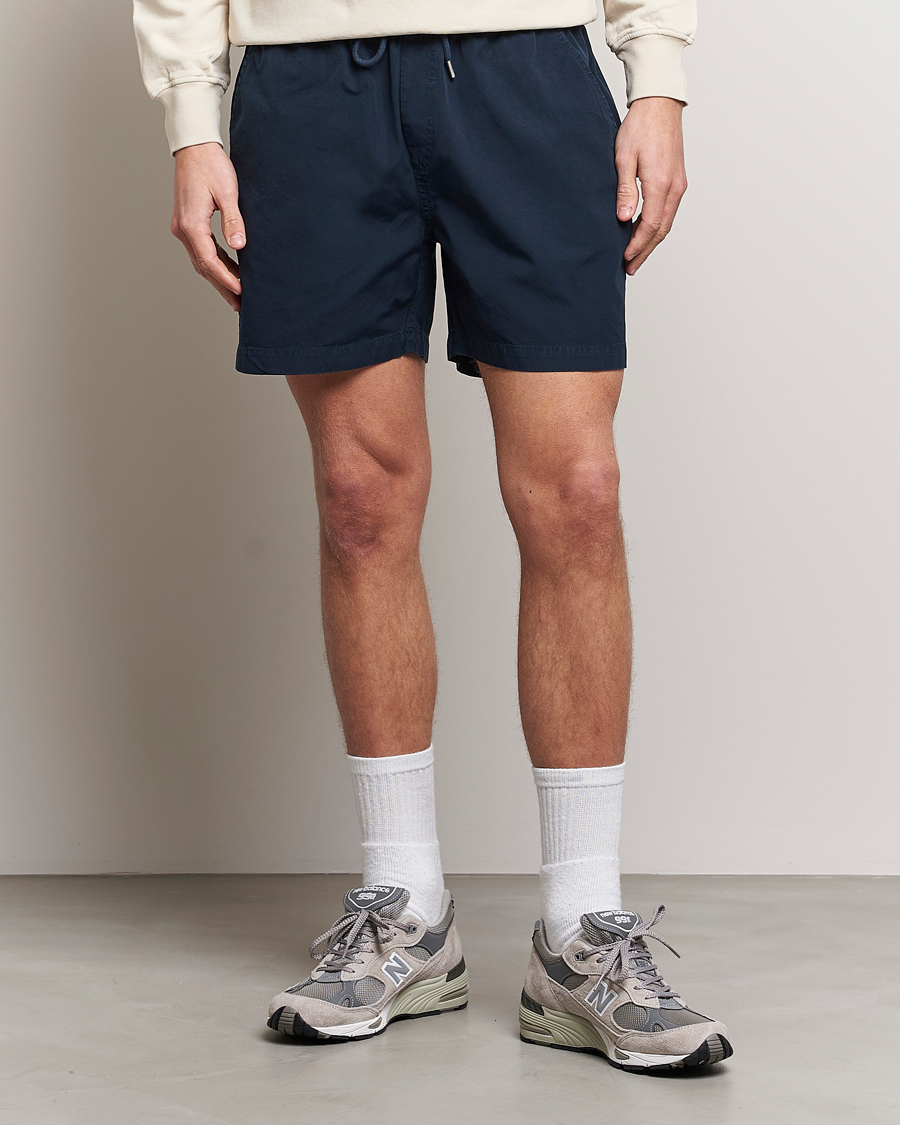 Herre | Afdelinger | Colorful Standard | Classic Organic Twill Drawstring Shorts Navy Blue