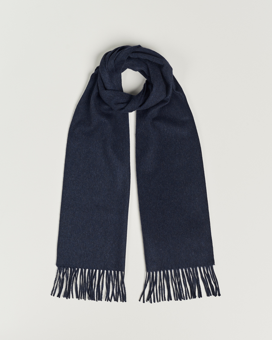 Herre | Halstørklæder | Piacenza Cashmere | Cashmere Scarf Navy Melange