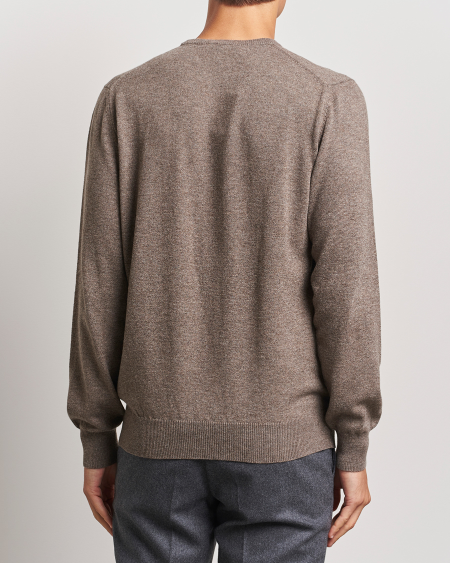 Herre | Trøjer | Piacenza Cashmere | Cashmere Crew Neck Sweater Brown