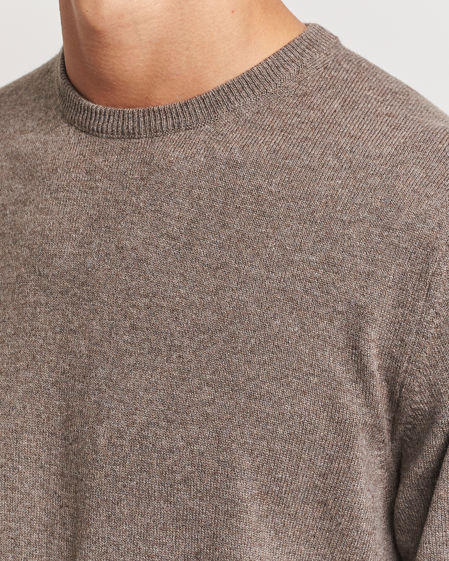 Herre | Trøjer | Piacenza Cashmere | Cashmere Crew Neck Sweater Brown