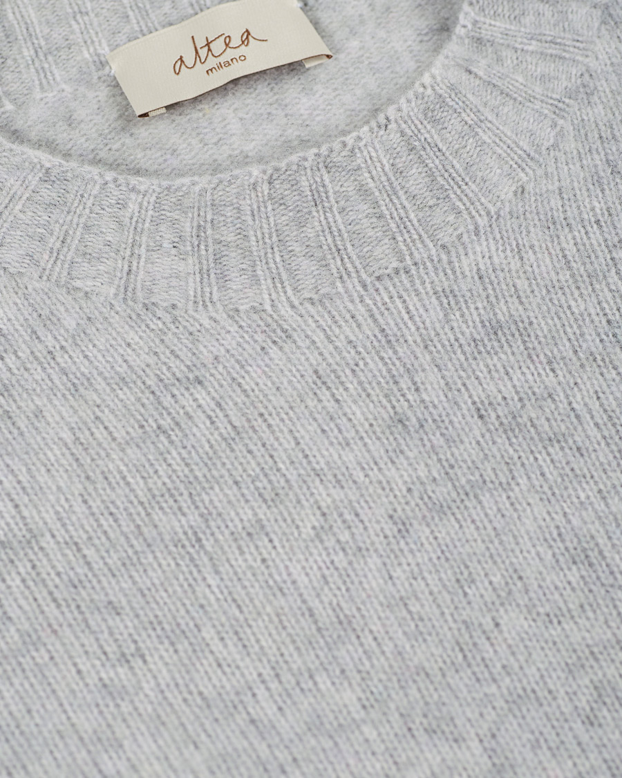 Herre | Trøjer | Altea | Wool/Cashmere Crew Neck Sweater Light Grey