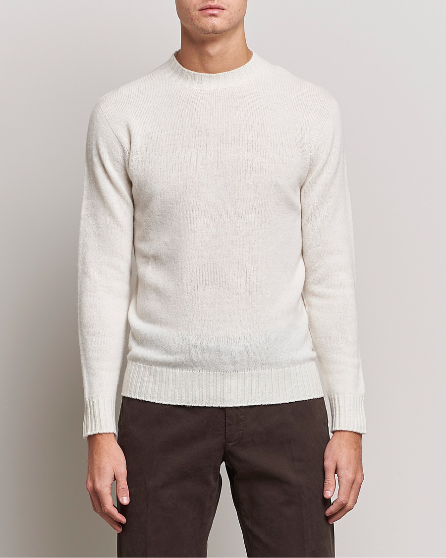 Herre | Pullovers med rund hals | Altea | Wool/Cashmere Crew Neck Sweater Latte