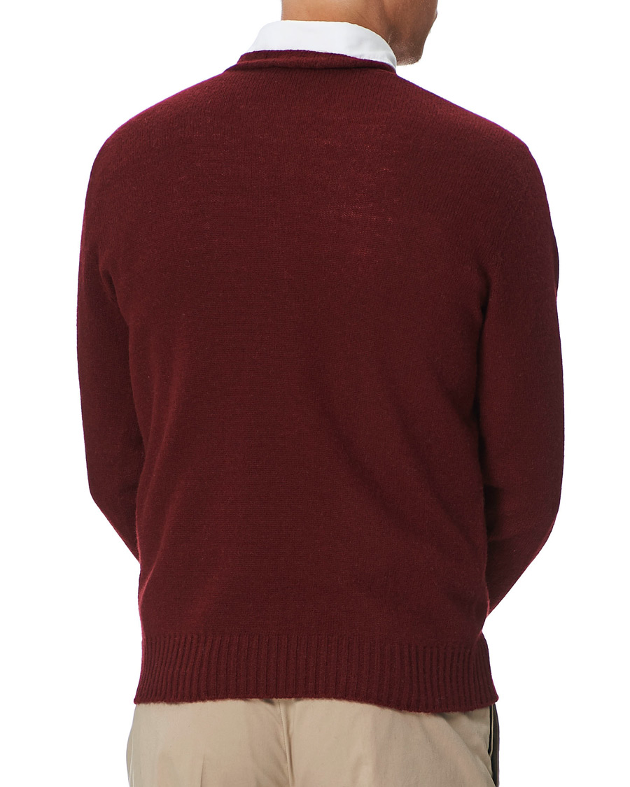 Herre | Trøjer | Altea | Wool/Cashmere Crew Neck Sweater Burgundy