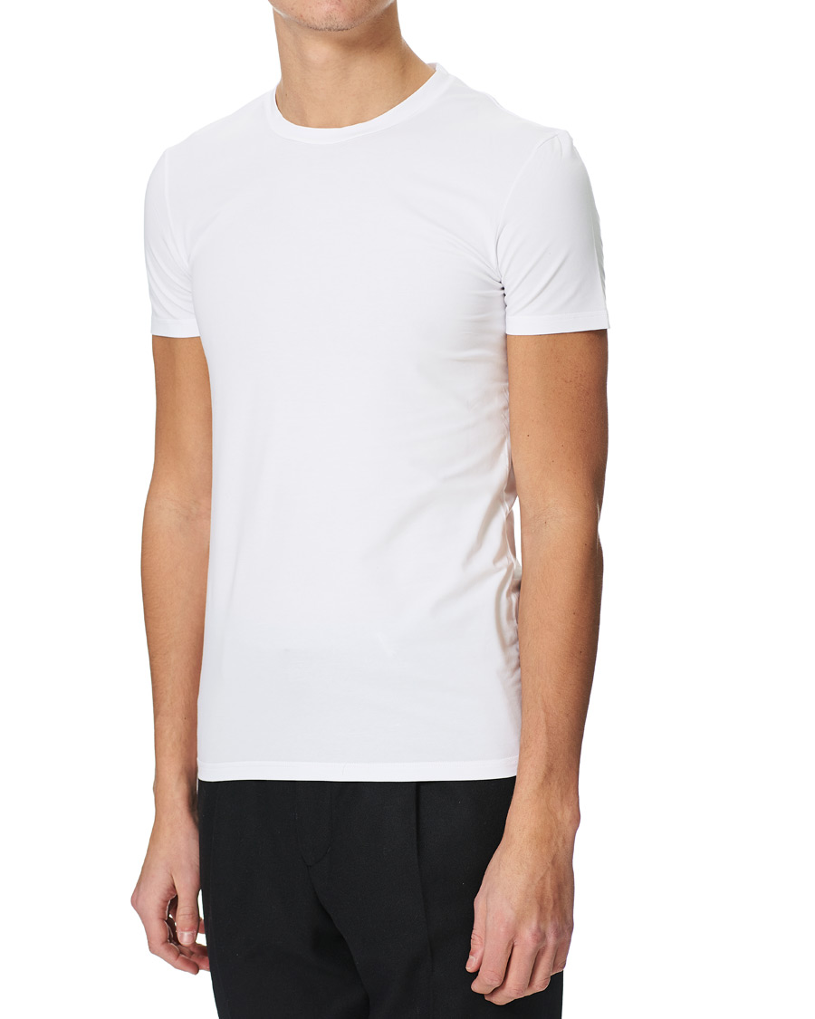 Herre | Zegna | Zegna | Cotton Stretch Crew Neck T-Shirt White