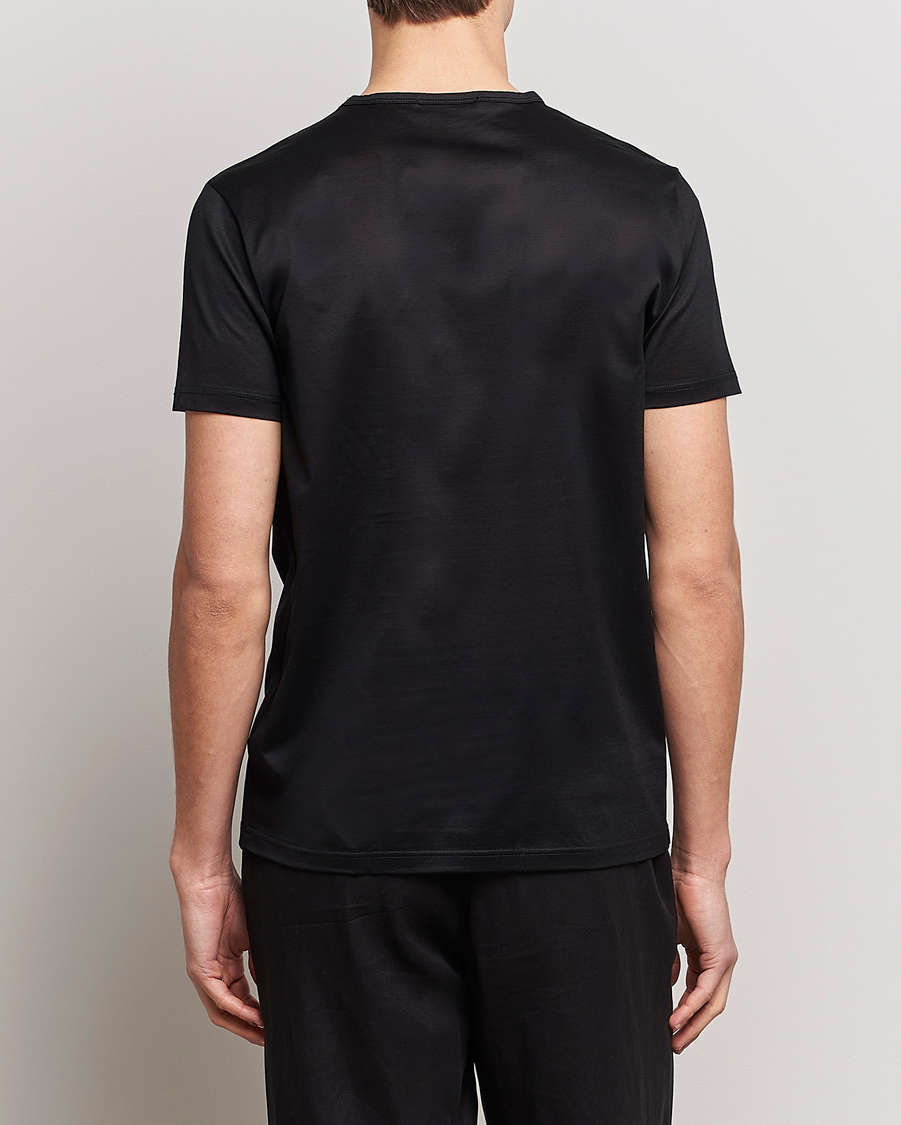 Herre | T-Shirts | Zegna | Filoscozia Fine Cotton Crew Neck T-Shirt Black