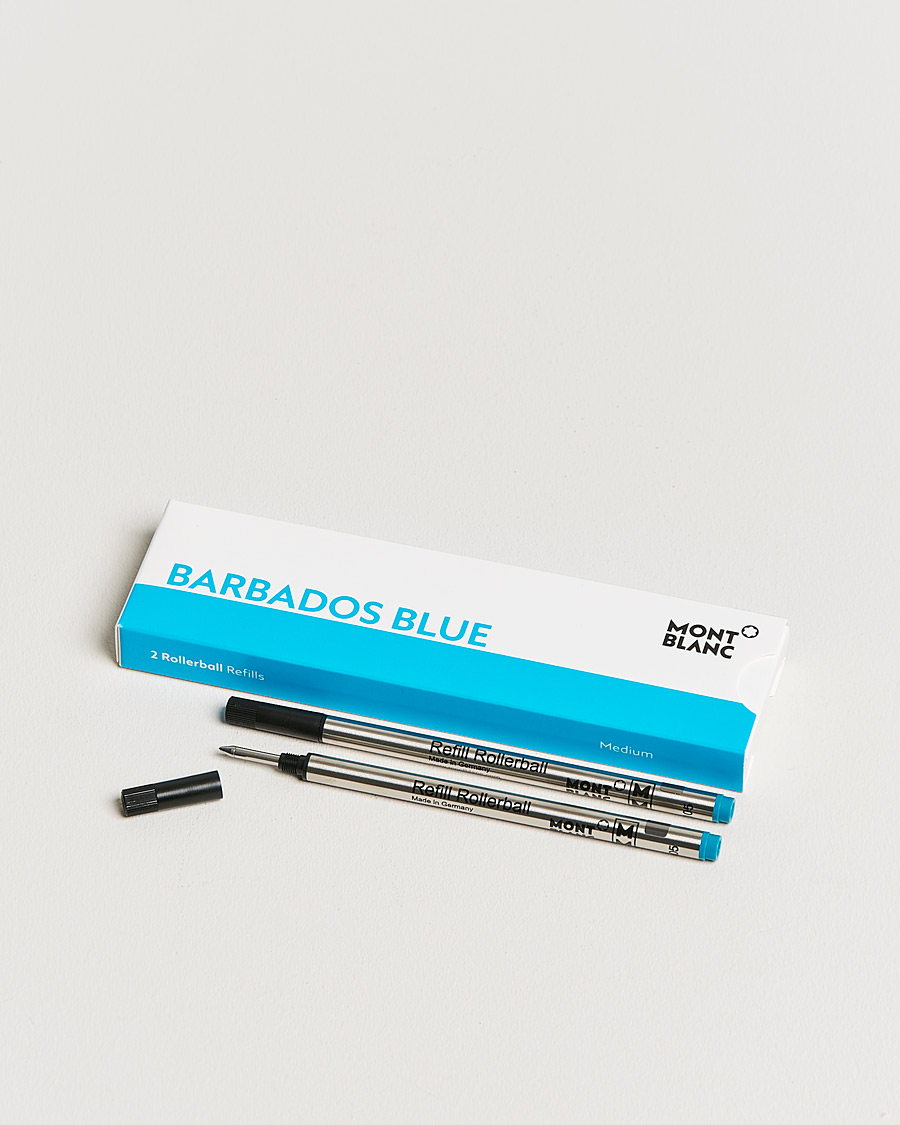 Herre | Penne | Montblanc | 2 Rollerball Refills Barbados Blue