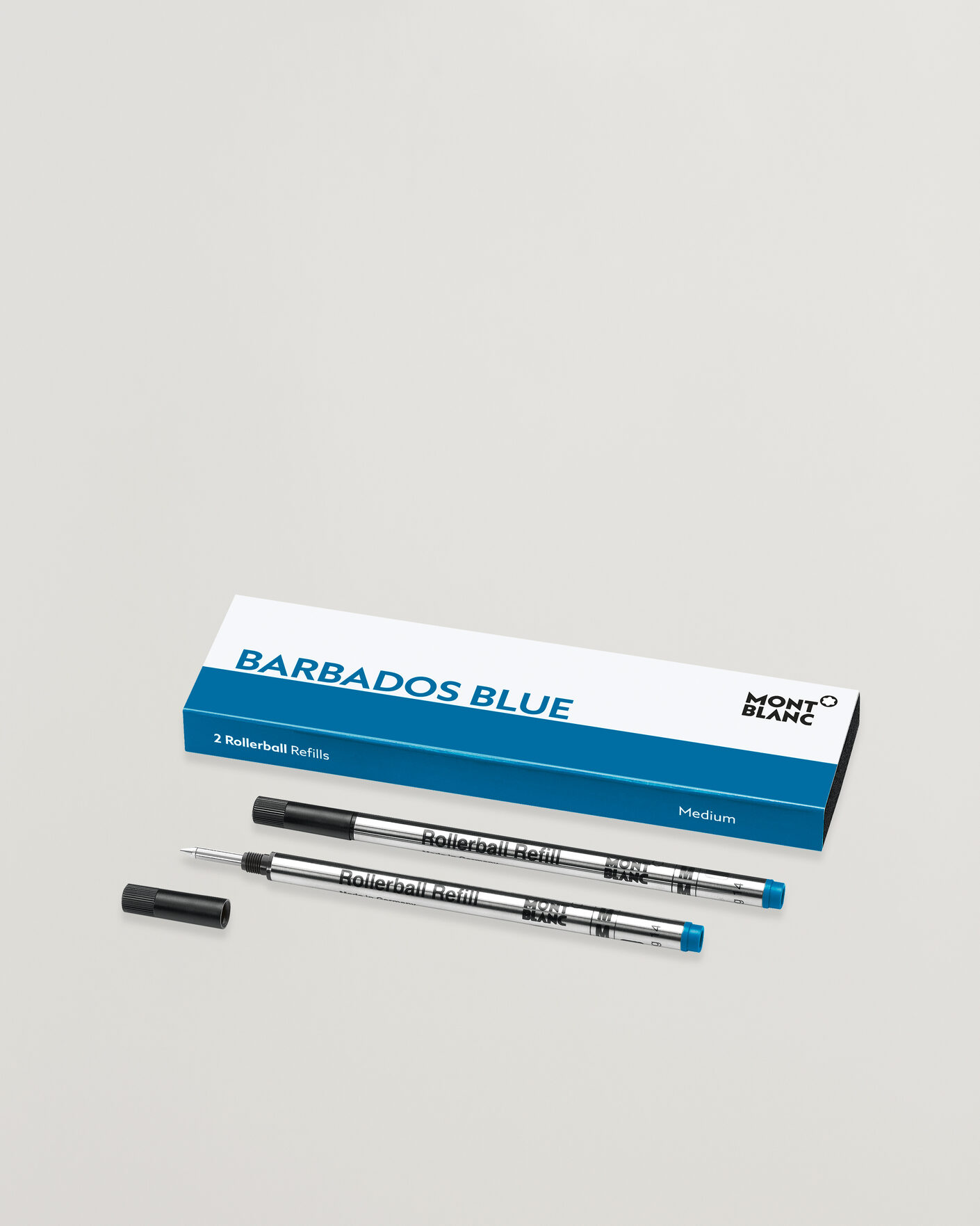 Herre | Penne | Montblanc | 2 Rollerball Refills Barbados Blue