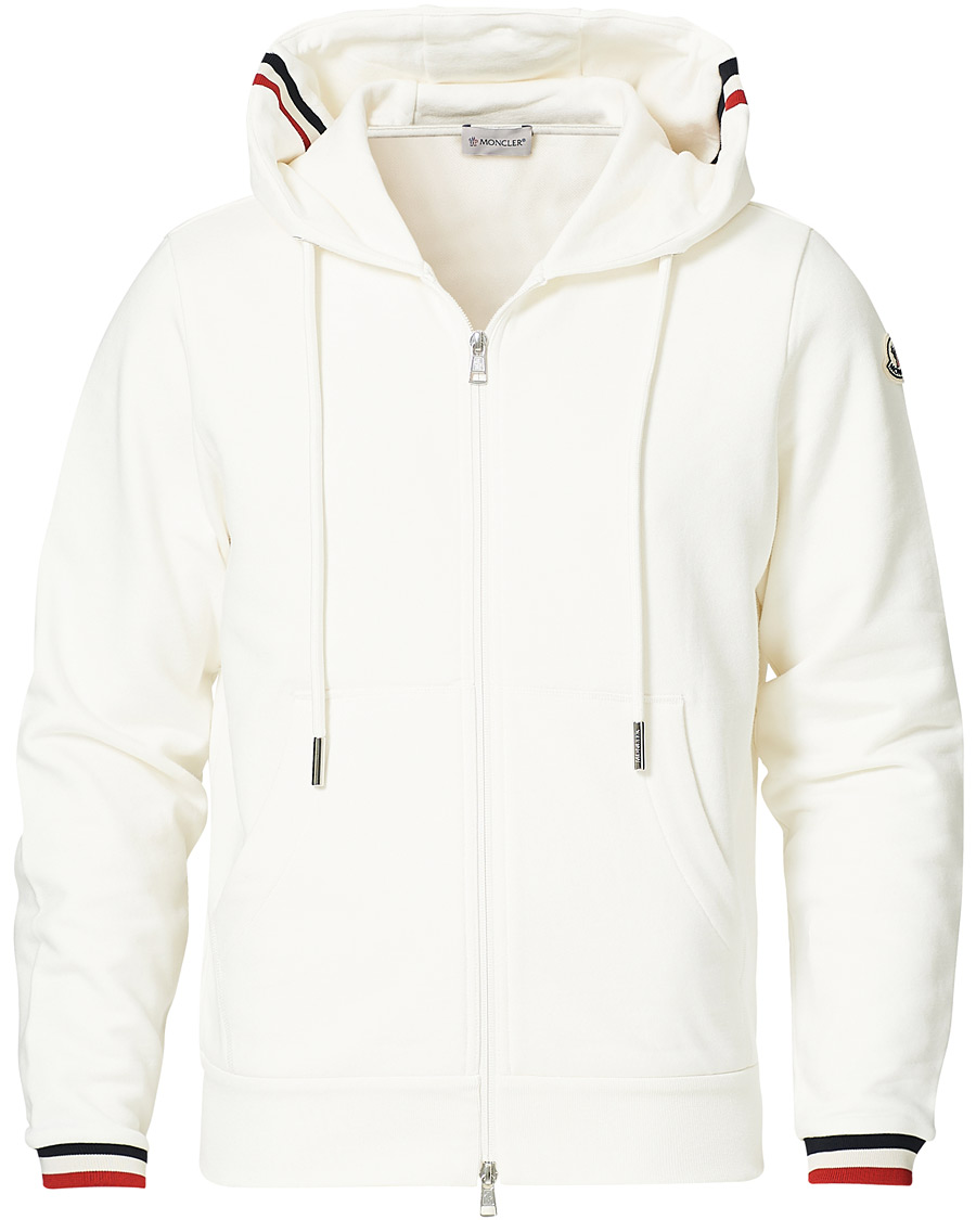 Herre | Trøjer | Moncler | Maglia Full Zip Hoodie Off White