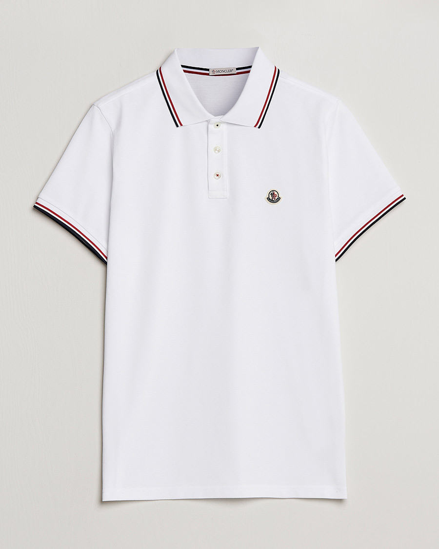 Herre | Polotrøjer | Moncler | Contrast Rib Polo White