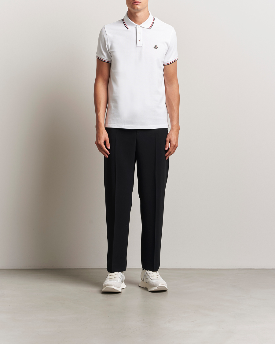 Herre | Polotrøjer | Moncler | Contrast Rib Polo White