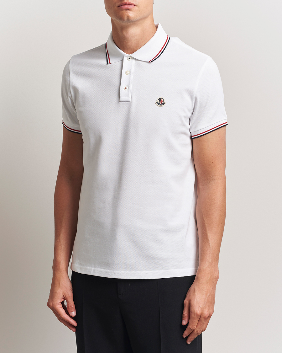 Herre | Polotrøjer | Moncler | Contrast Rib Polo White