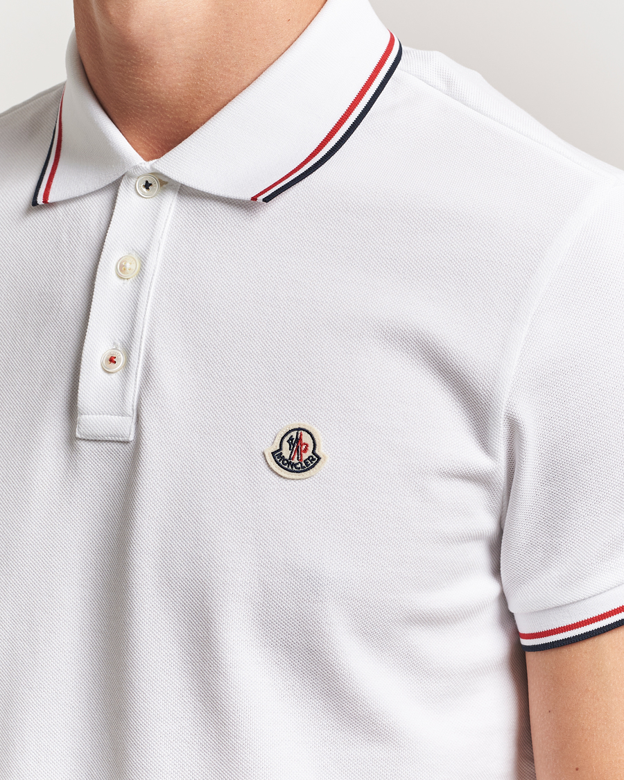 Herre | Polotrøjer | Moncler | Contrast Rib Polo White