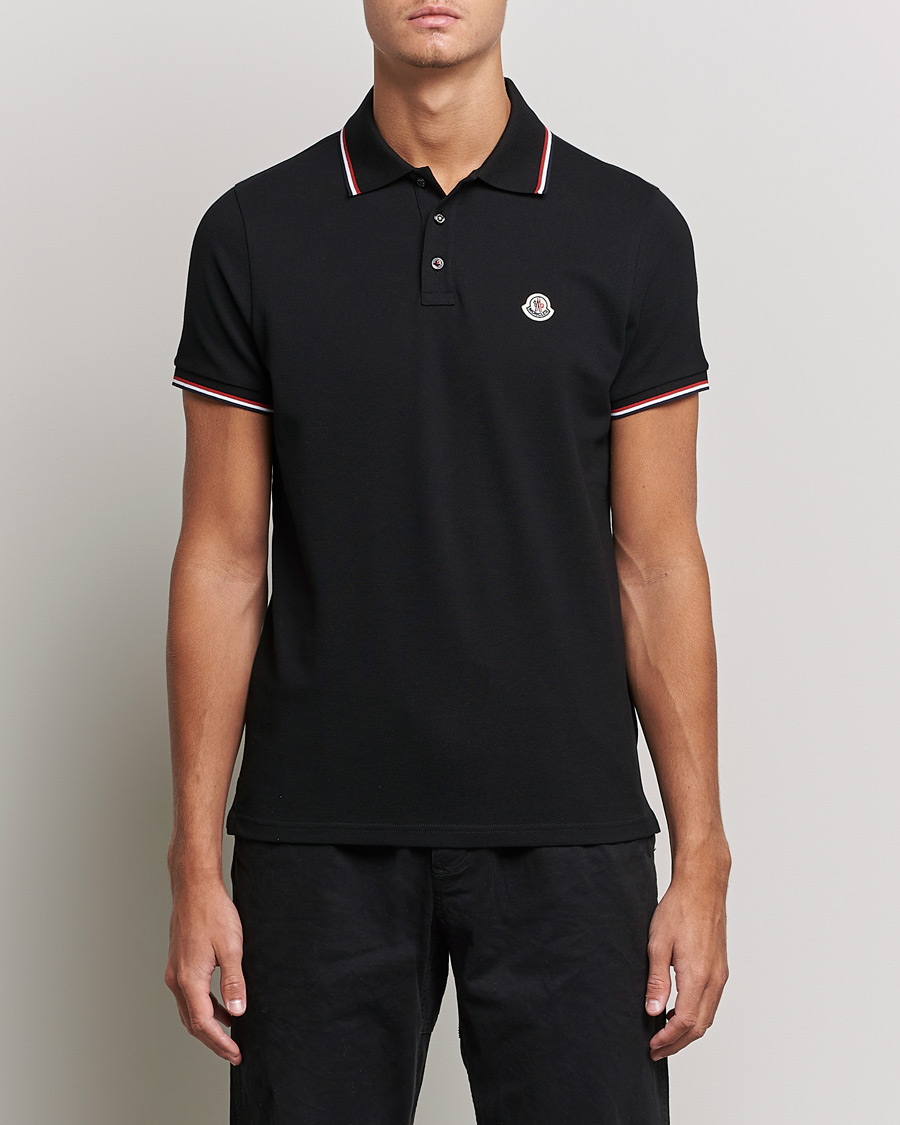 Herre | Polotrøjer | Moncler | Contrast Rib Polo Black