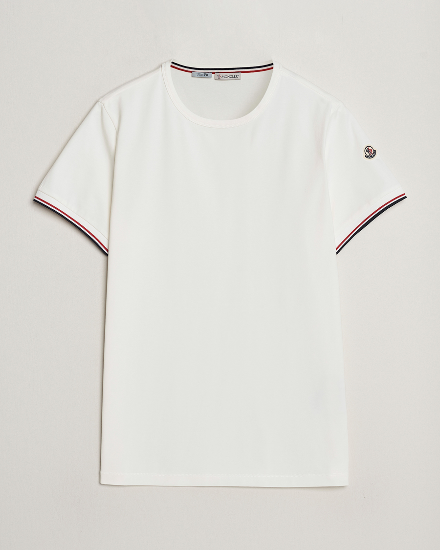 Herre | T-Shirts | Moncler | Shoulder Logo T-Shirt Off White