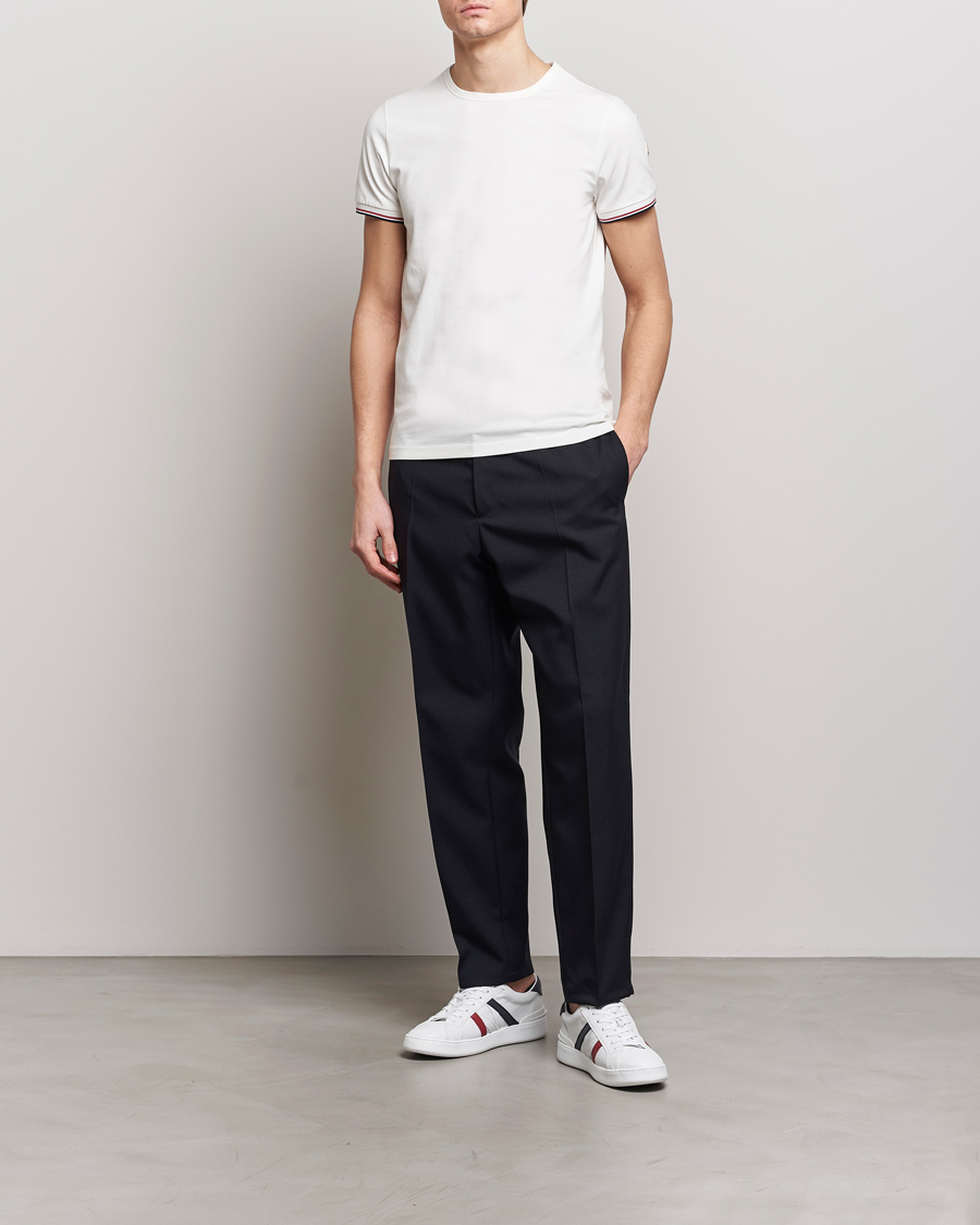 Herre | T-Shirts | Moncler | Shoulder Logo T-Shirt Off White