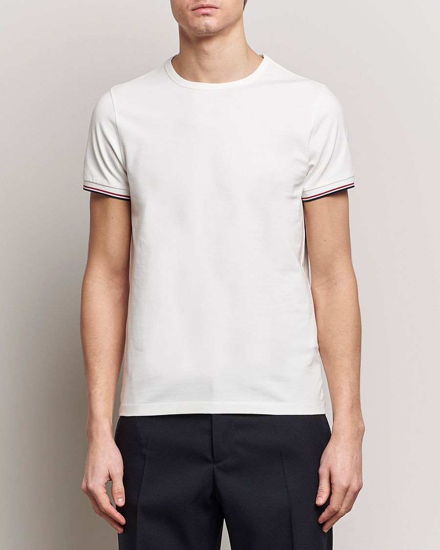 Herre |  | Moncler | Shoulder Logo T-Shirt Off White