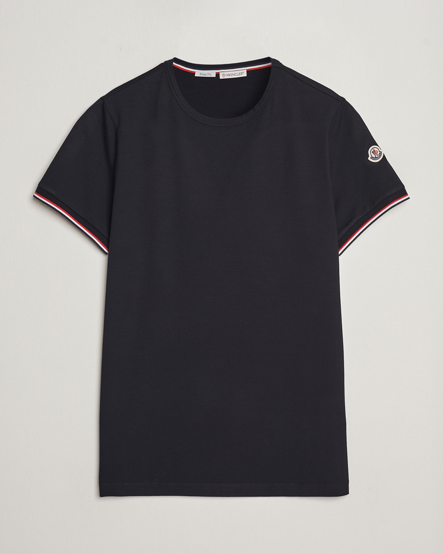 Herr | T-Shirts | Moncler | Shoulder Logo T-Shirt Black