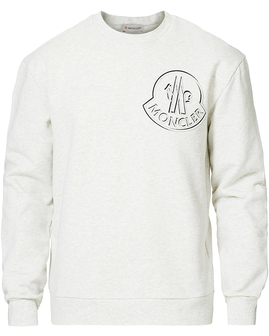 Herre | Trøjer | Moncler | Maglia Crew Neck Sweatshirt Grey