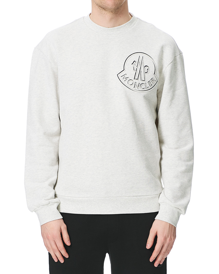 Herre | Trøjer | Moncler | Maglia Crew Neck Sweatshirt Grey