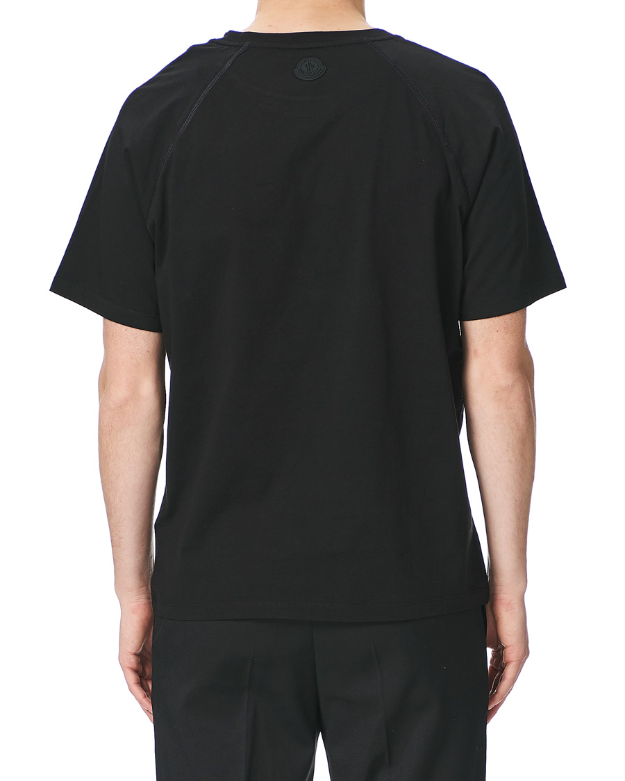 Herre | T-Shirts | Moncler | Maglia Large Logo Crew Neck Tee Black