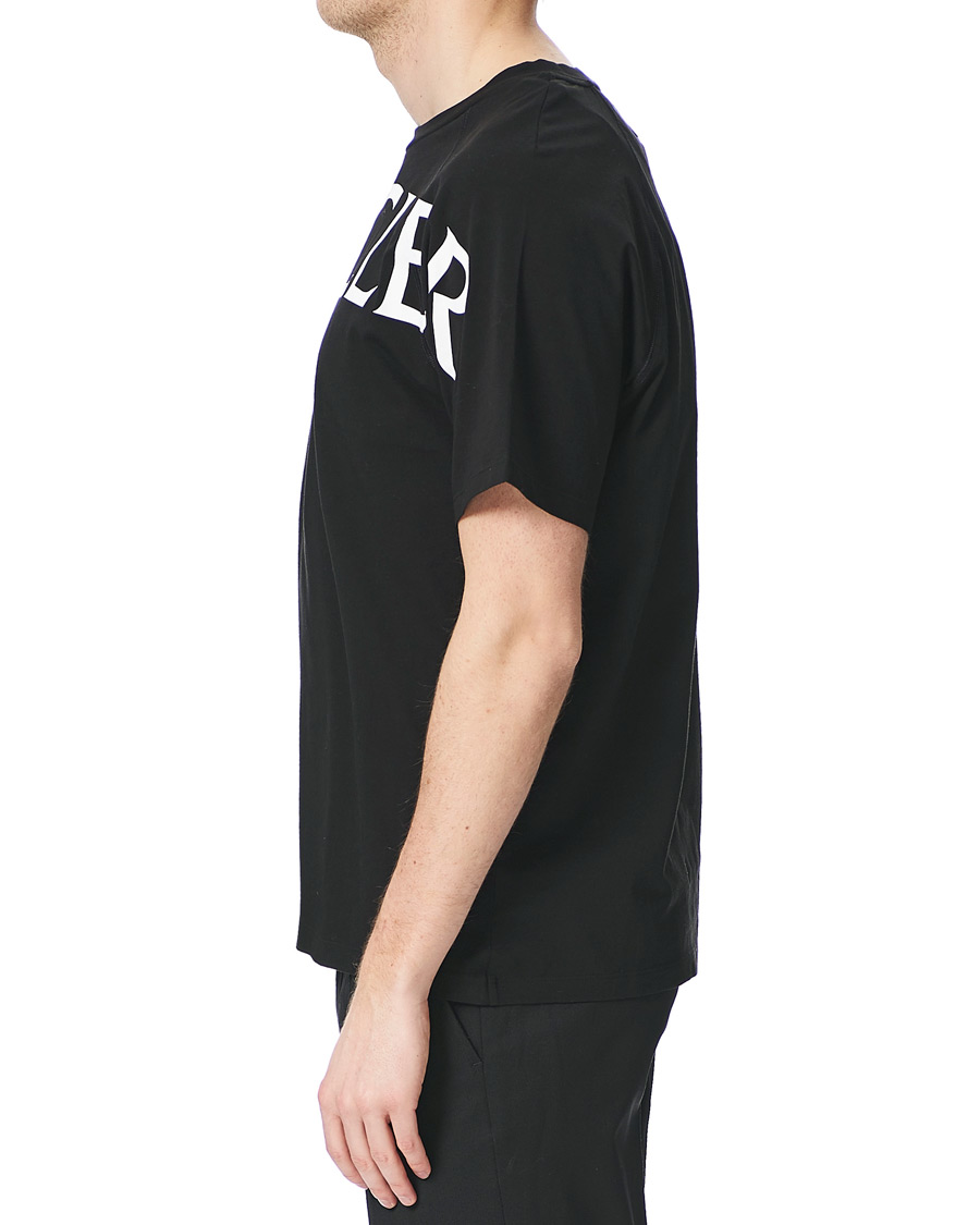 Herre | T-Shirts | Moncler | Maglia Large Logo Crew Neck Tee Black