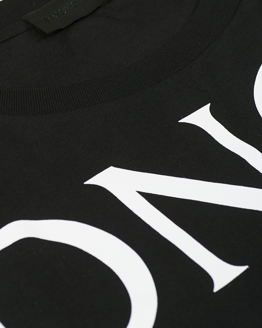 Herre | T-Shirts | Moncler | Maglia Large Logo Crew Neck Tee Black
