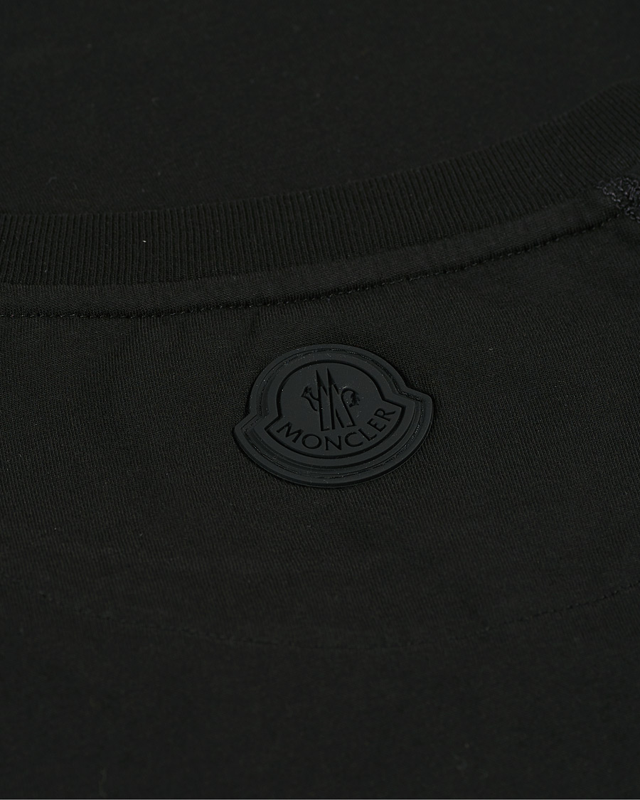 Herre | T-Shirts | Moncler | Maglia Large Logo Crew Neck Tee Black