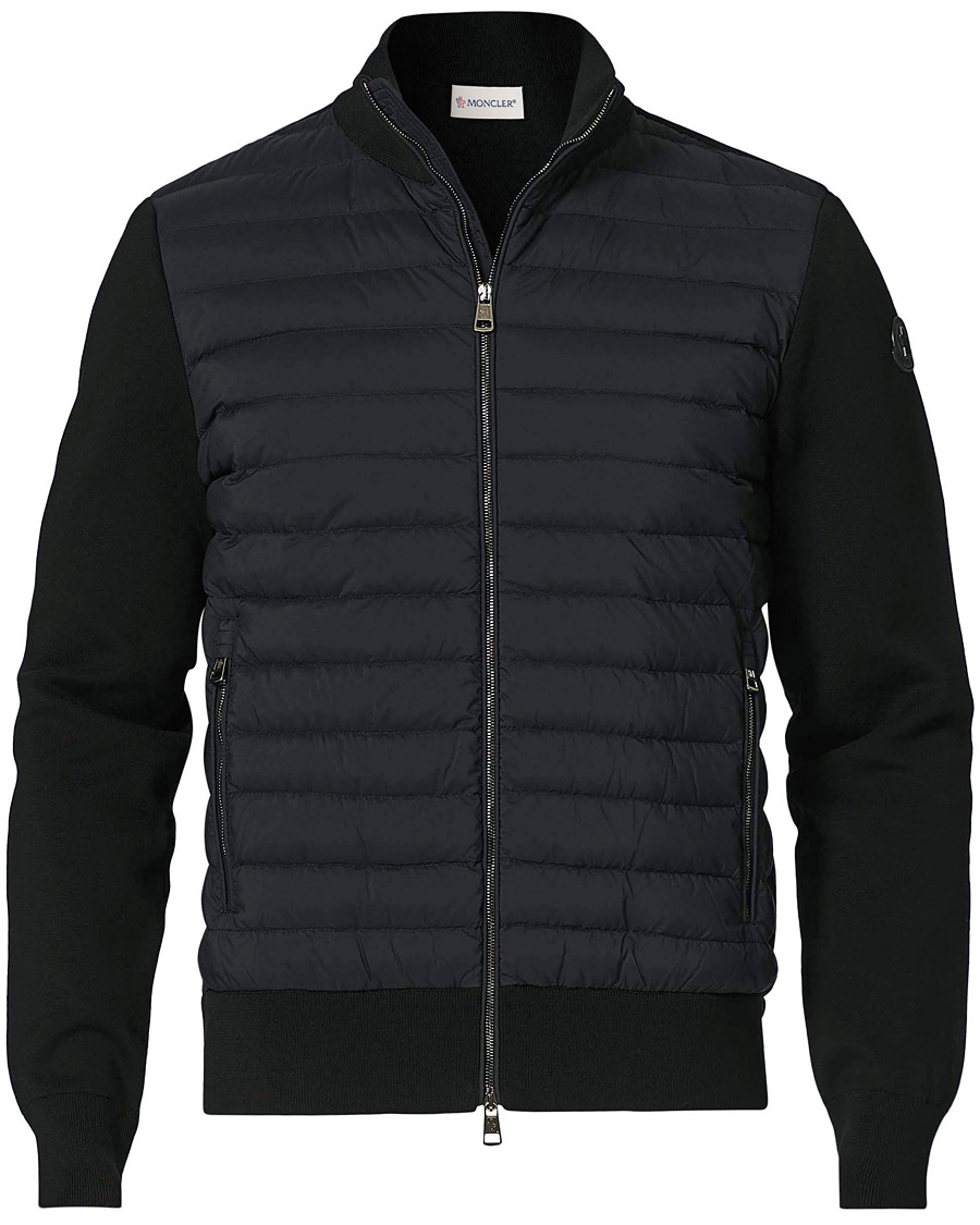 Herre | Trøjer | Moncler | Cardigan Down Hybrid Black
