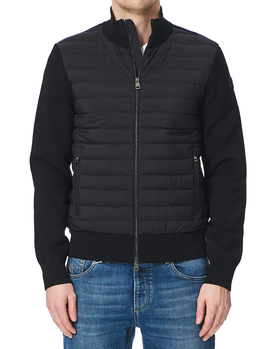 Herre | Trøjer | Moncler | Cardigan Down Hybrid Black