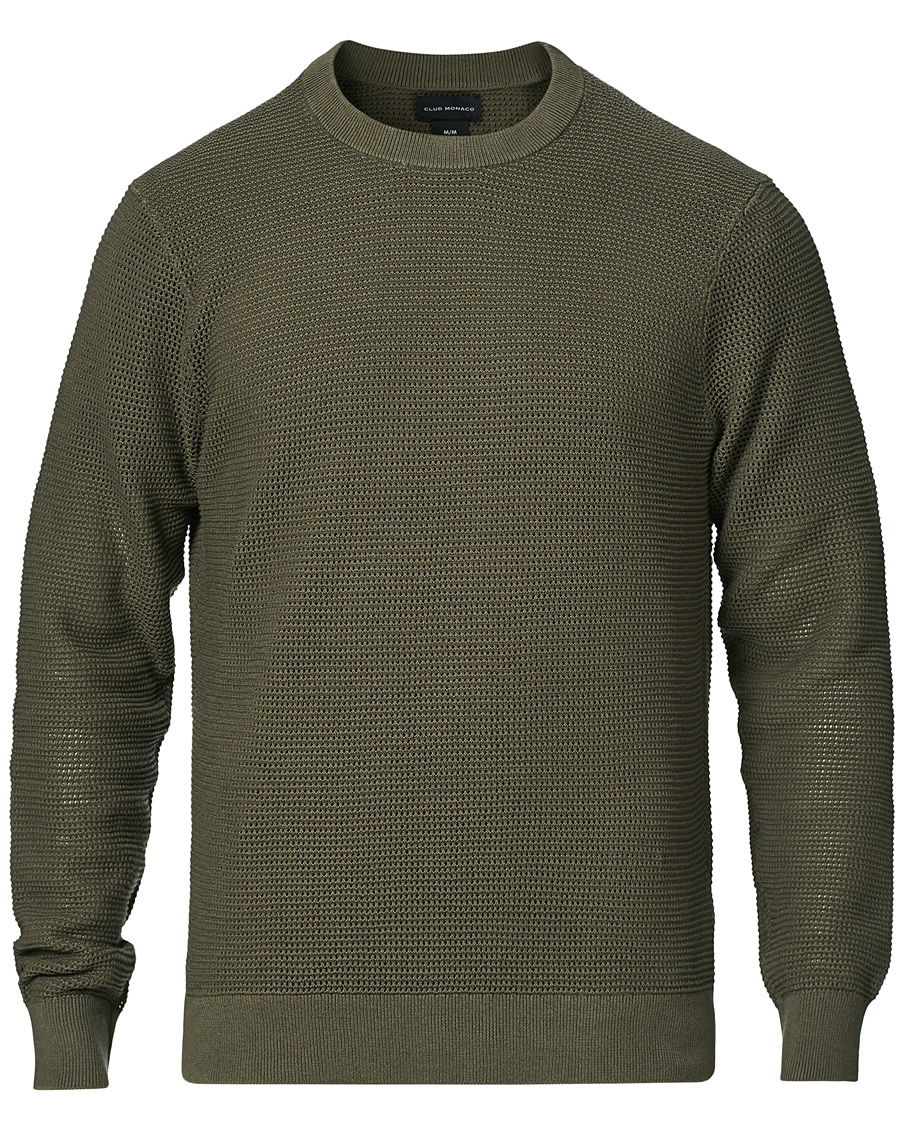 Herre | Trøjer | Club Monaco | Long Sleeve Mesh Crew Neck Sweater Beetle
