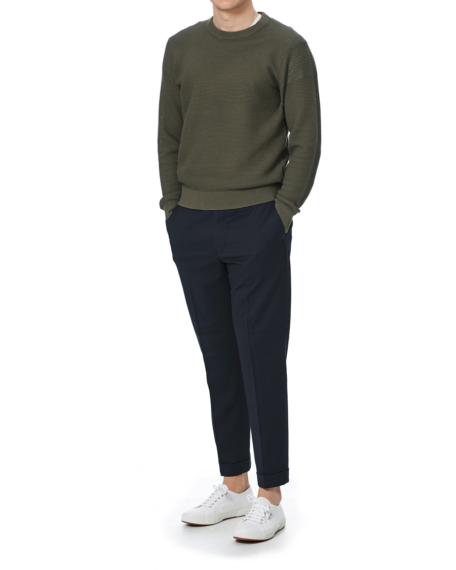 Herre | Trøjer | Club Monaco | Long Sleeve Mesh Crew Neck Sweater Beetle