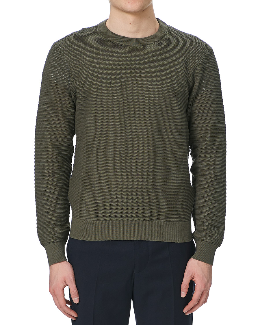 Herre | Trøjer | Club Monaco | Long Sleeve Mesh Crew Neck Sweater Beetle