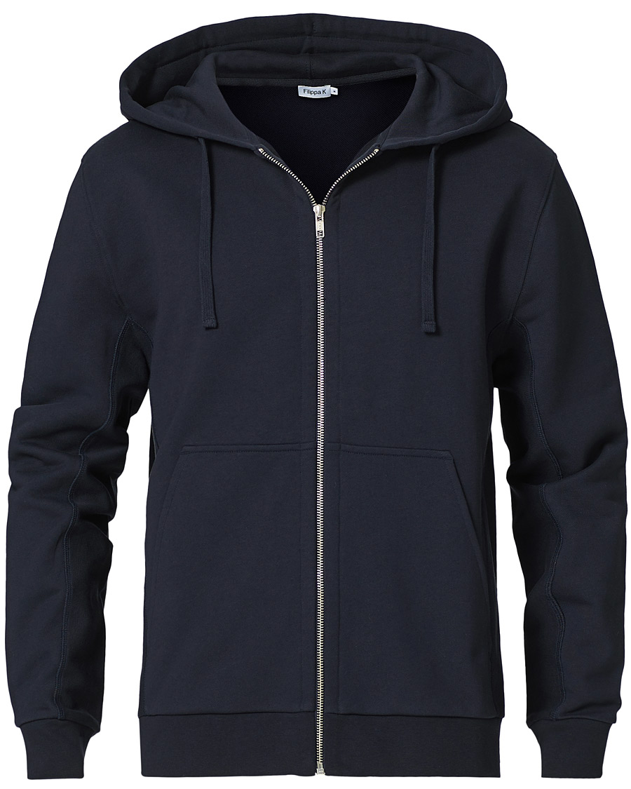 Herre | Trøjer | Filippa K | Aldous Cotton Zip Hood Navy