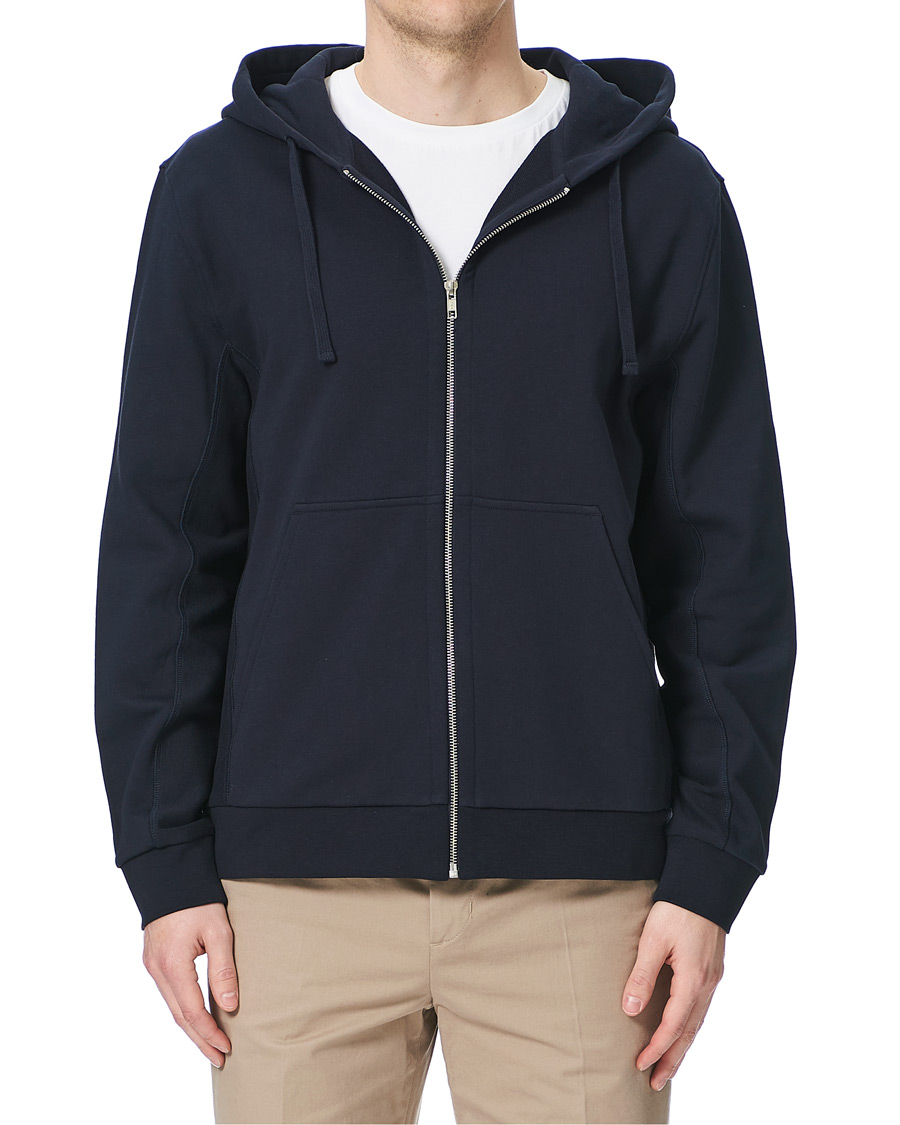 Herre | Trøjer | Filippa K | Aldous Cotton Zip Hood Navy
