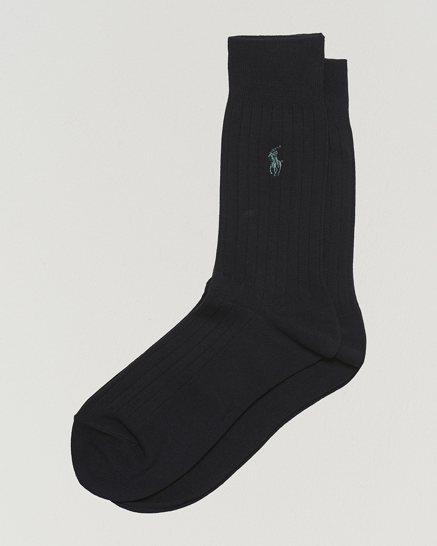 Herre | Undertøj | Polo Ralph Lauren | 2-Pack Egyptian Cotton Socks Black
