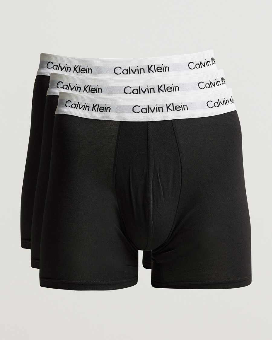 Calvin Cotton Stretch 3-Pack Boxer Breif Black - CareOfCarl.dk